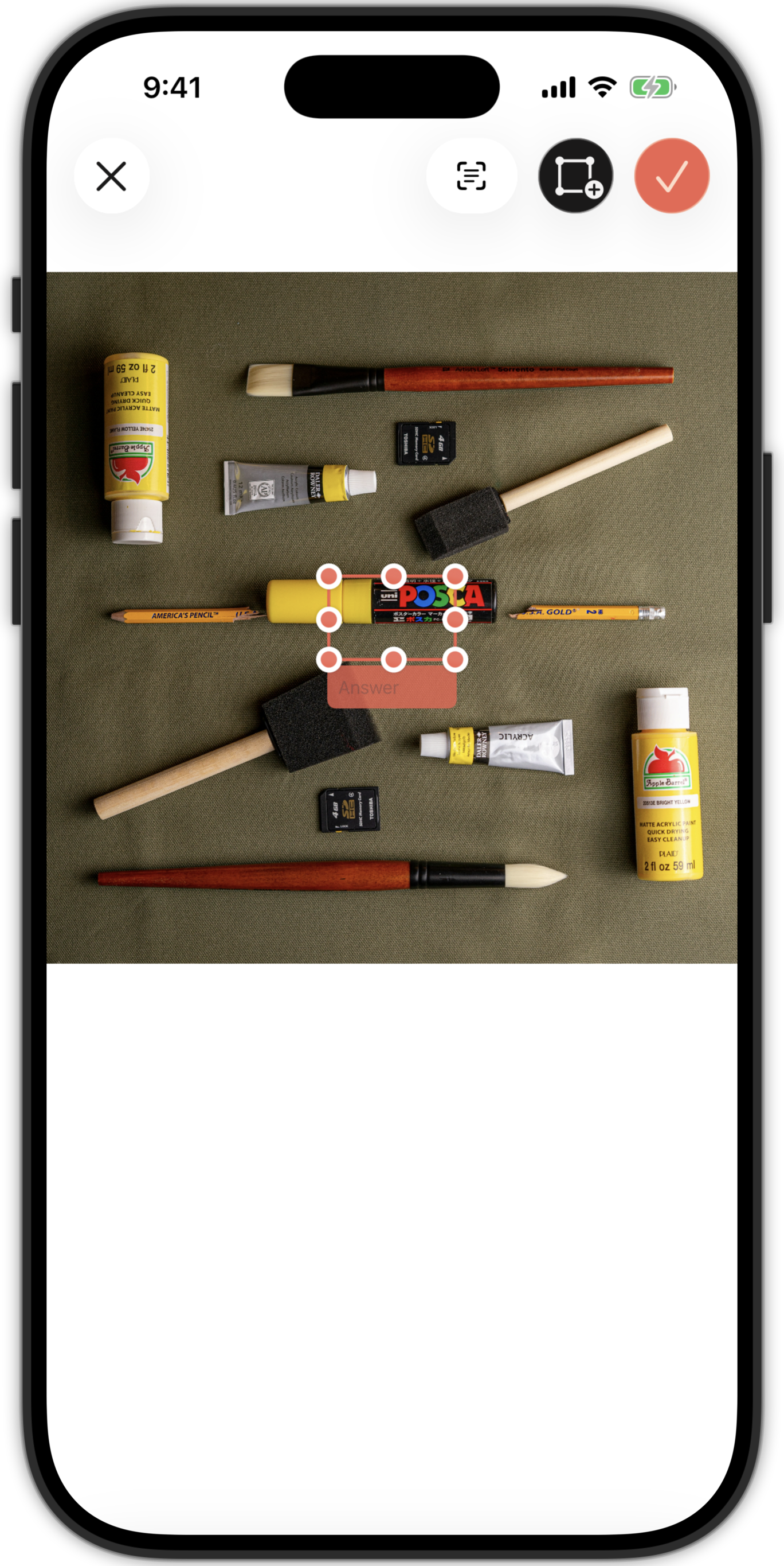 An image with one <span class='highlight-manual'>Annotation Card</span> in the middle on iPhone